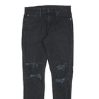 LEVI'S 511 Slim Mens Jeans Black Slim Skinny Denim Medium W30 L32 Ripped