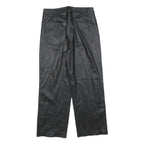 MANGO Womens Polyester Black Regular Wide-Leg Trousers W28 L26 Smart Casual Zip