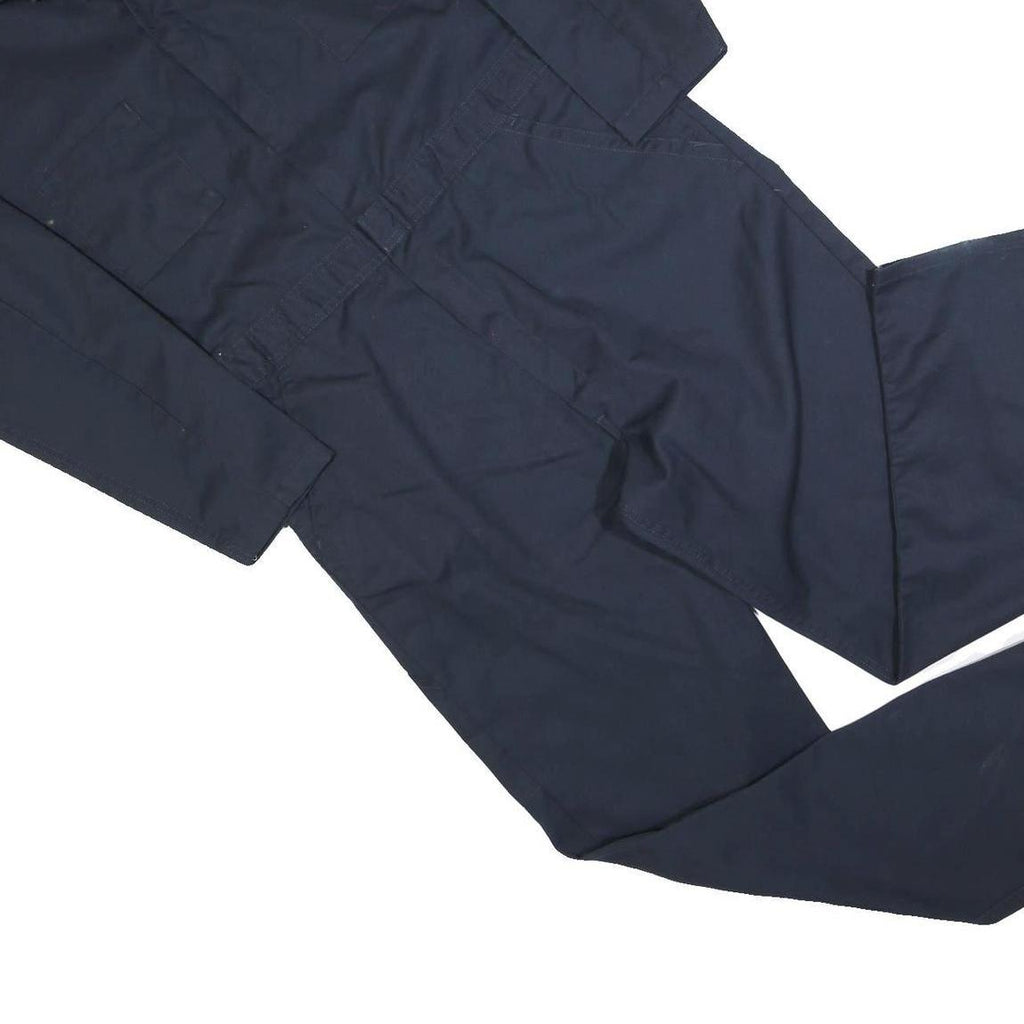 DICKIES Mens Navy Blue Cotton Blend Dungarees L W40 L30 Workwear Relaxed Fit