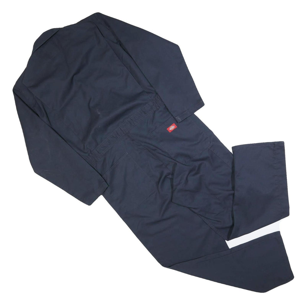 DICKIES Mens Navy Blue Cotton Blend Dungarees L W40 L30 Workwear Relaxed Fit