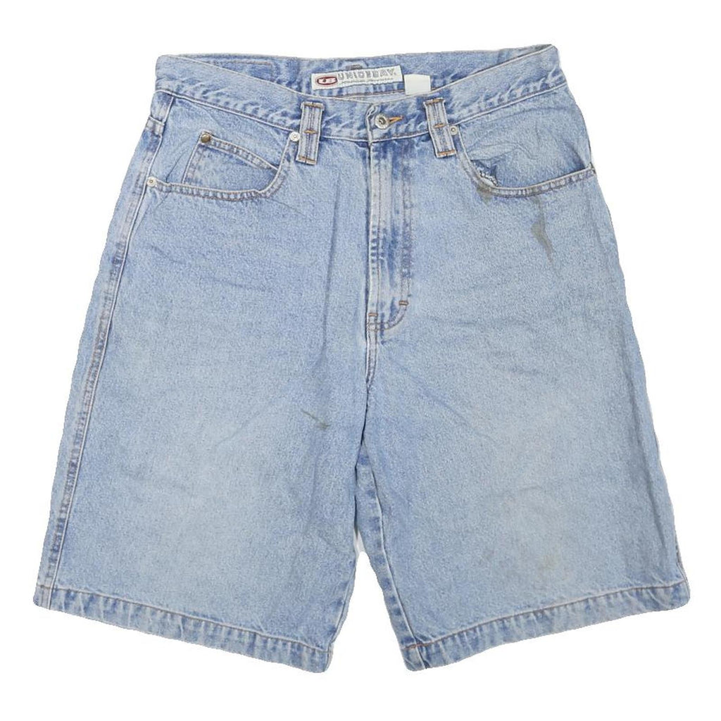 UNIONBAY Mens Denim Blue Casual Shorts M W32 Cotton Blend Classic Fit