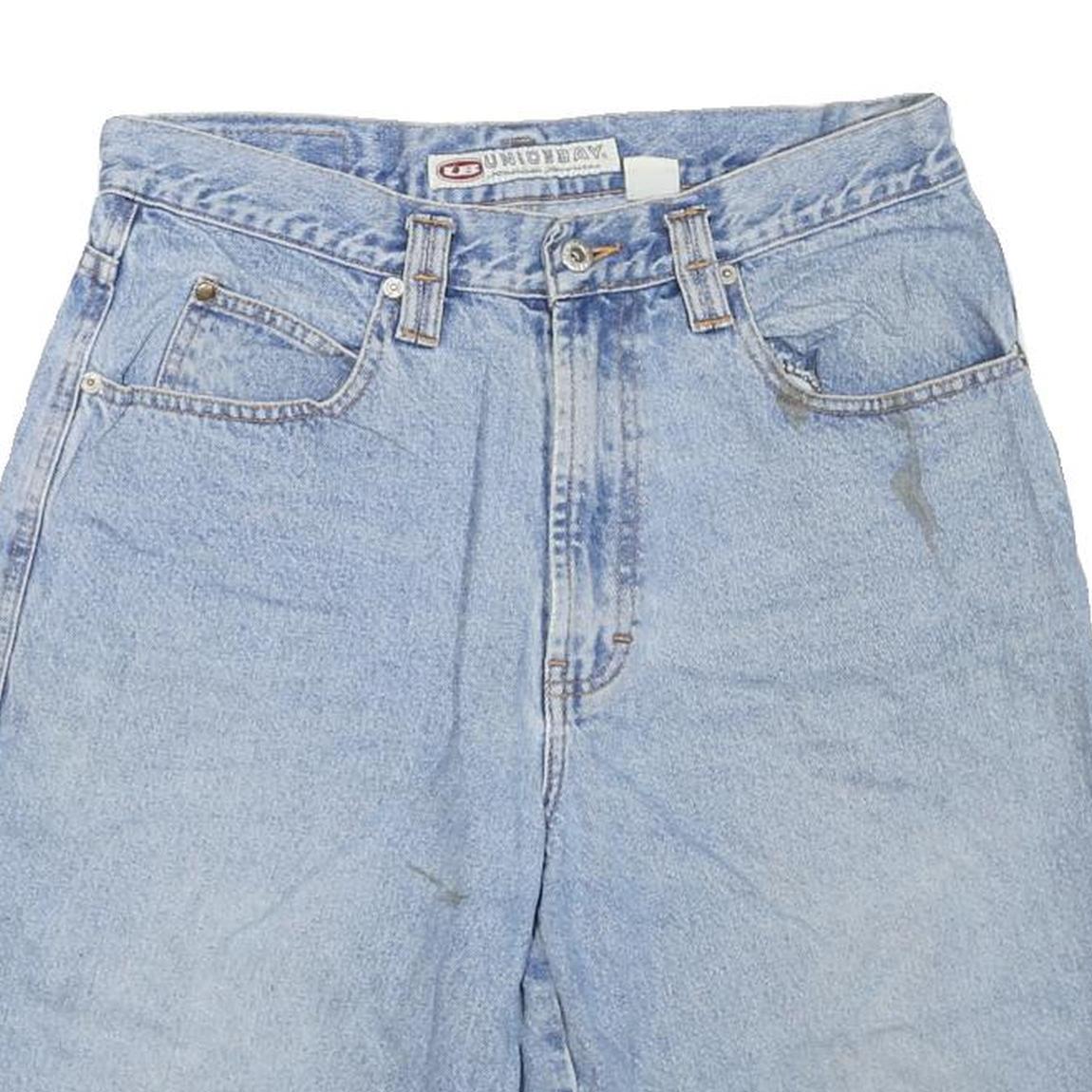 UNIONBAY Mens Denim Blue Casual Shorts M W32 Cotton Blend Classic Fit