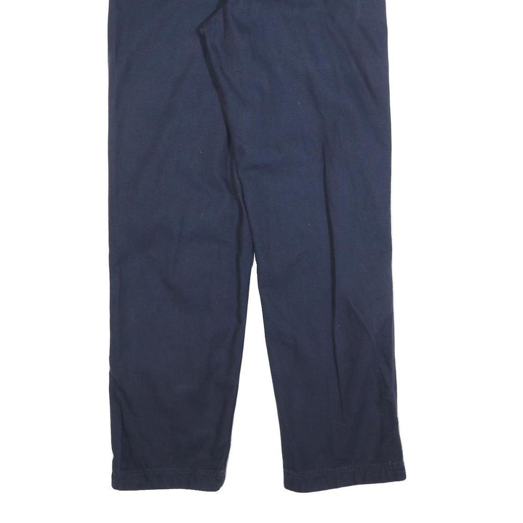 DULUTH Mens Cotton Navy Blue Regular Fit Straight Leg Trousers W34 L34 Workwear
