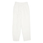 COUNTERPARTS Womens Classic White Trousers W26 L29 Zip Polyester