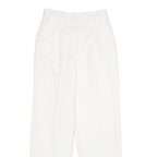 COUNTERPARTS Womens Classic White Trousers W26 L29 Zip Polyester