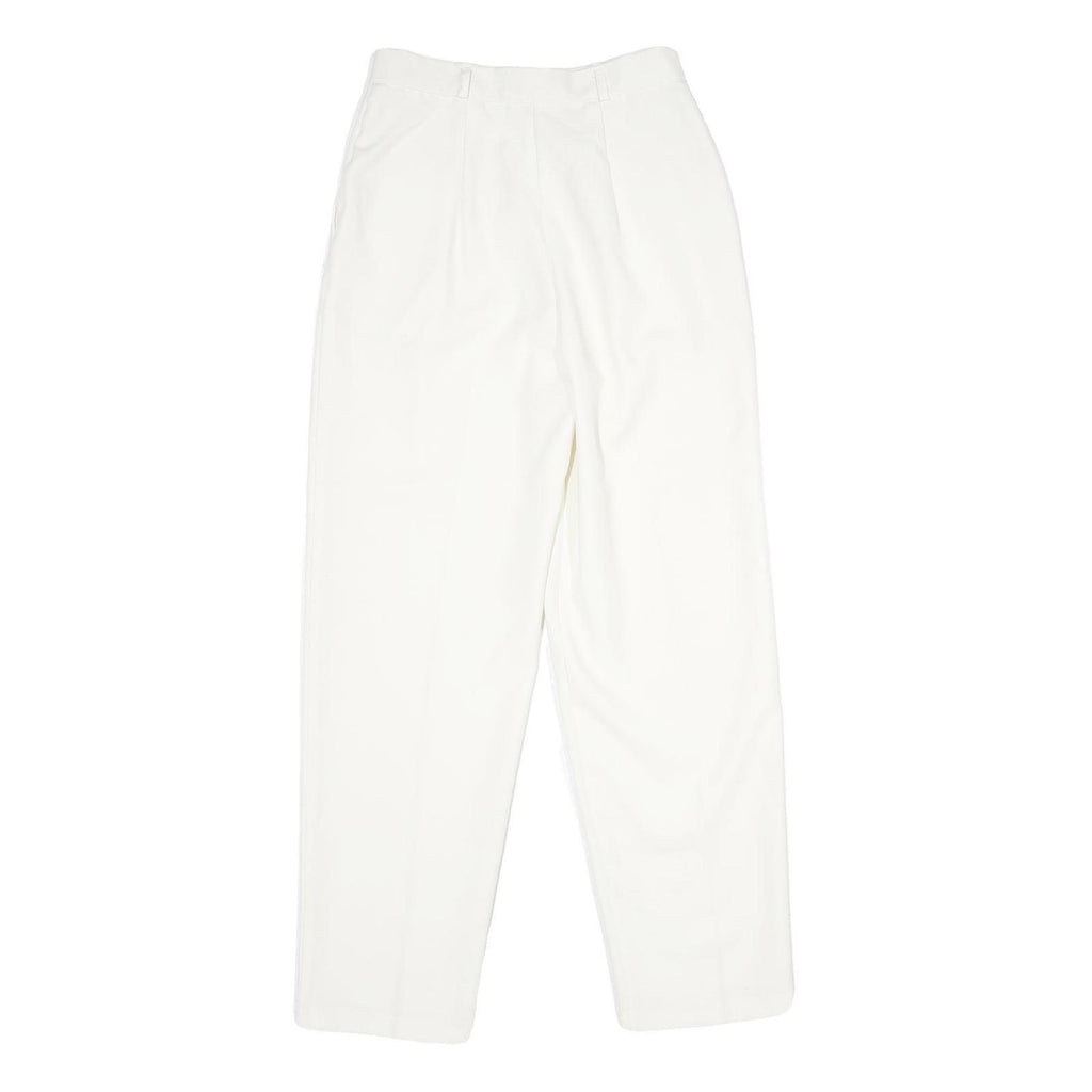 COUNTERPARTS Womens Classic White Trousers W26 L29 Zip Polyester