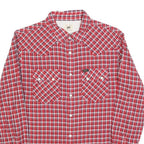 LEE Mens Red Check Shirt S Cotton Blend Western Style Long Sleeve Casual