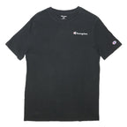 CHAMPION Mens Black Cotton Graphic T-Shirt M Short Sleeve Crew Neck Classic