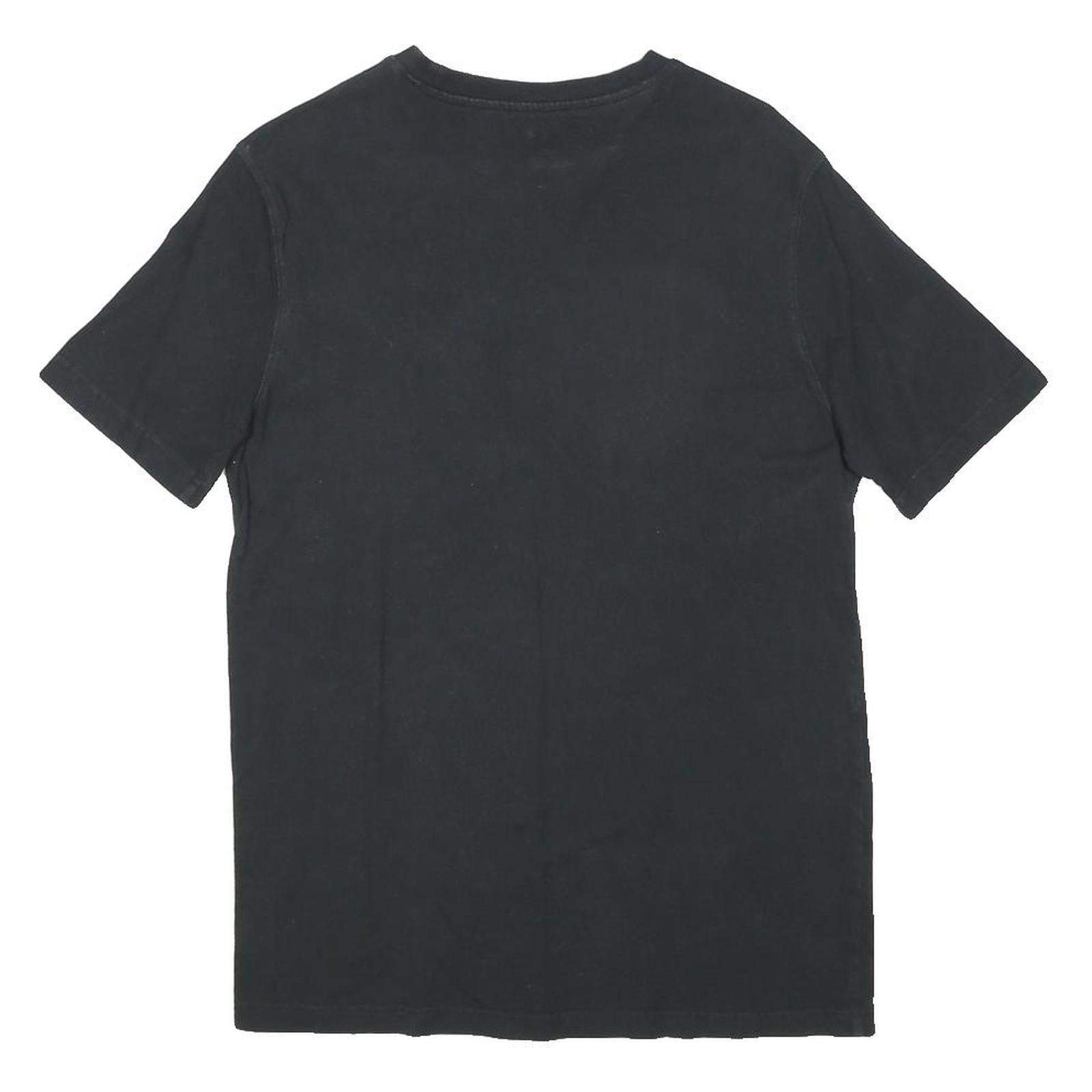 CHAMPION Mens Black Cotton Graphic T-Shirt M Short Sleeve Crew Neck Classic