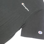 CHAMPION Mens Black Cotton Graphic T-Shirt M Short Sleeve Crew Neck Classic