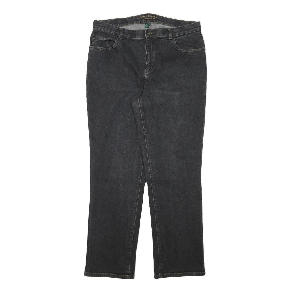 LAUREN RALPH LAUREN Womens Jeans Black Regular Straight Denim Medium W36 L30