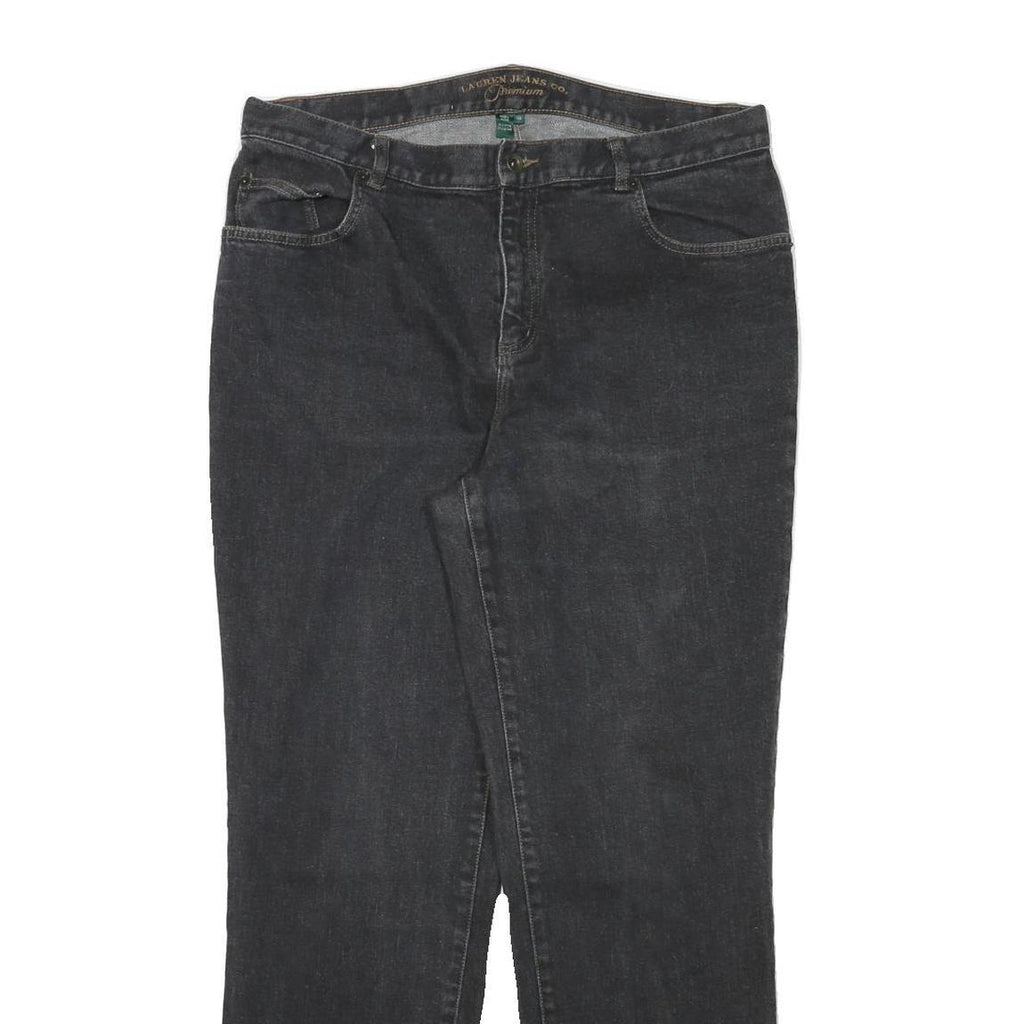 LAUREN RALPH LAUREN Womens Jeans Black Regular Straight Denim Medium W36 L30