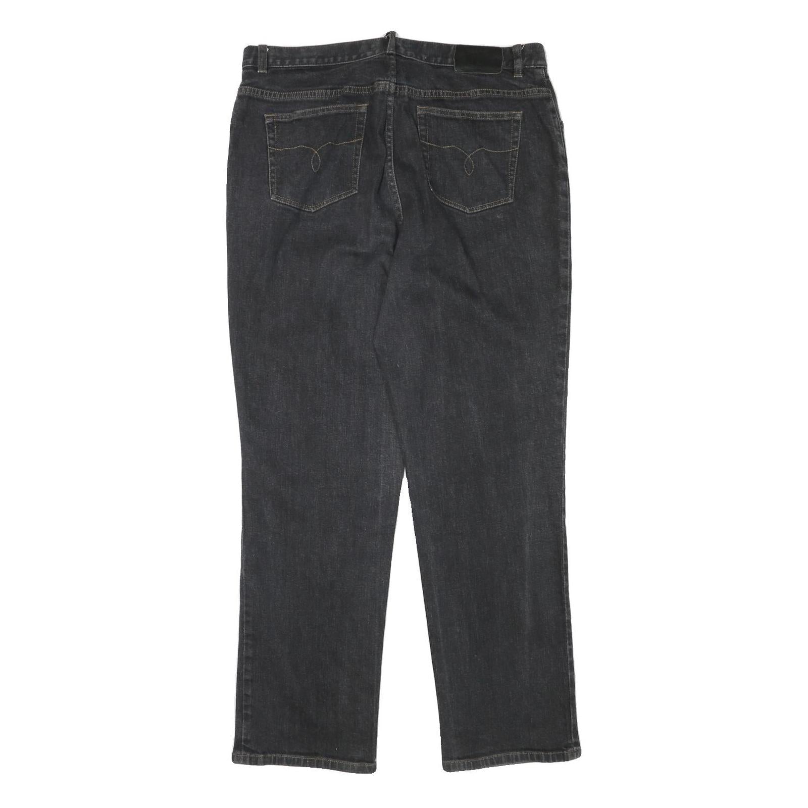 LAUREN RALPH LAUREN Womens Jeans Black Regular Straight Denim Medium W36 L30