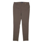 LUISA SPAGNOLI Womens Polyester Slim Brown Slim Trousers W30 L30 Stylish Zip