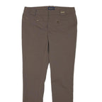 LUISA SPAGNOLI Womens Polyester Slim Brown Slim Trousers W30 L30 Stylish Zip