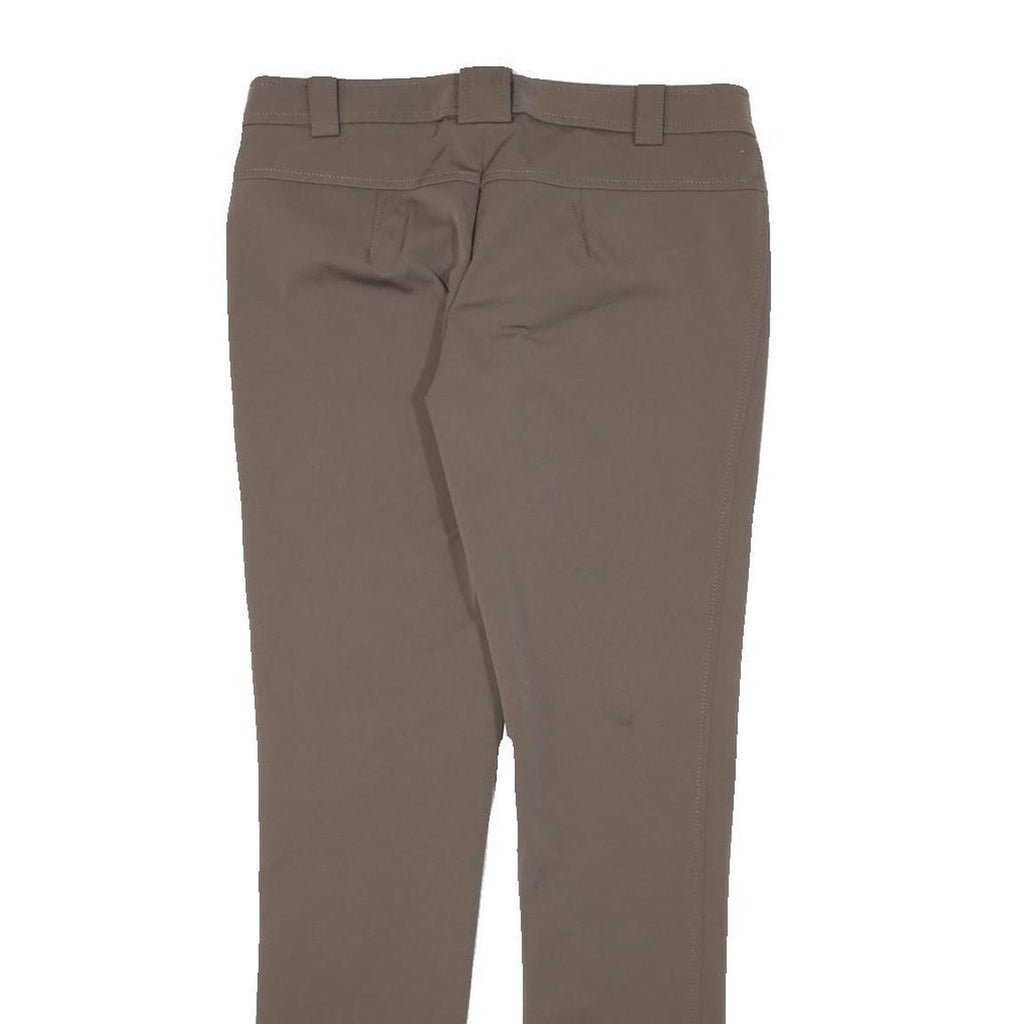 LUISA SPAGNOLI Womens Polyester Slim Brown Slim Trousers W30 L30 Stylish Zip