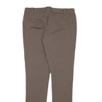 LUISA SPAGNOLI Womens Polyester Slim Brown Slim Trousers W30 L30 Stylish Zip