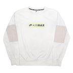 NIKE Mens White & Beige Air Max Crew Neck M Sweatshirt Lightweight Cotton Blend