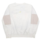 NIKE Mens White & Beige Air Max Crew Neck M Sweatshirt Lightweight Cotton Blend