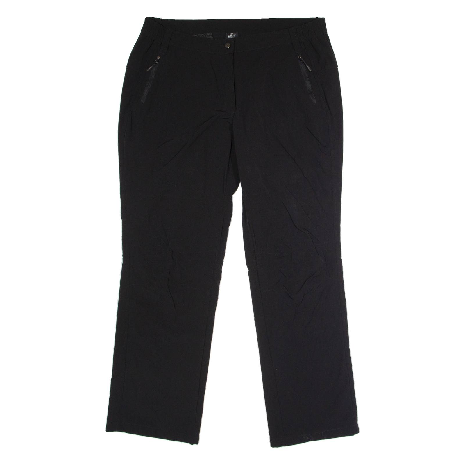 CRANE Outdoor Womens Trousers Black Regular Straight W38 L34