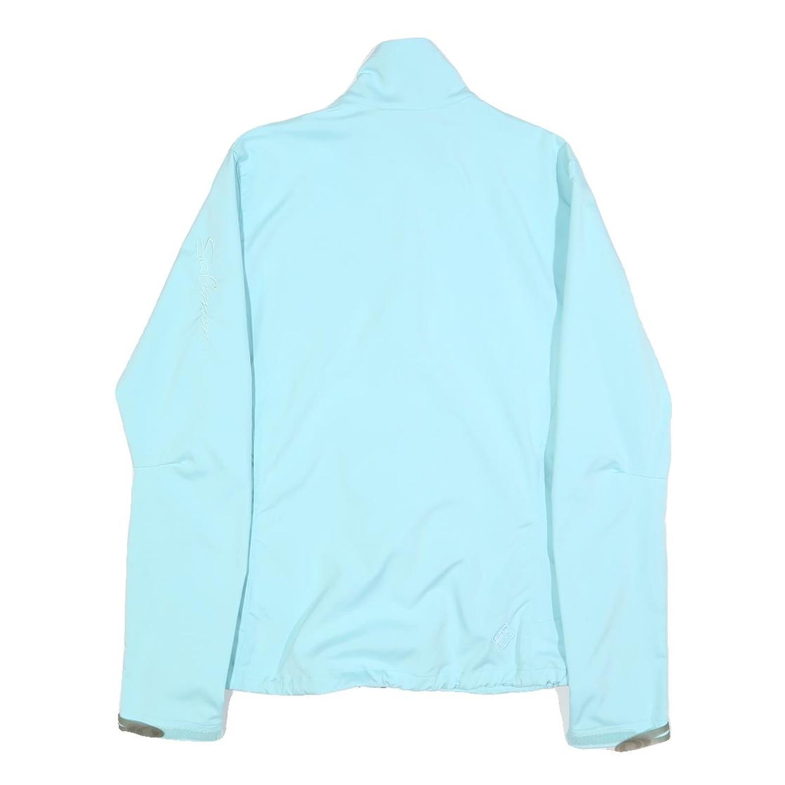 SALOMON Womens Blue Jacket M Polyester Blend Plain Zip Outdoor Sportswear