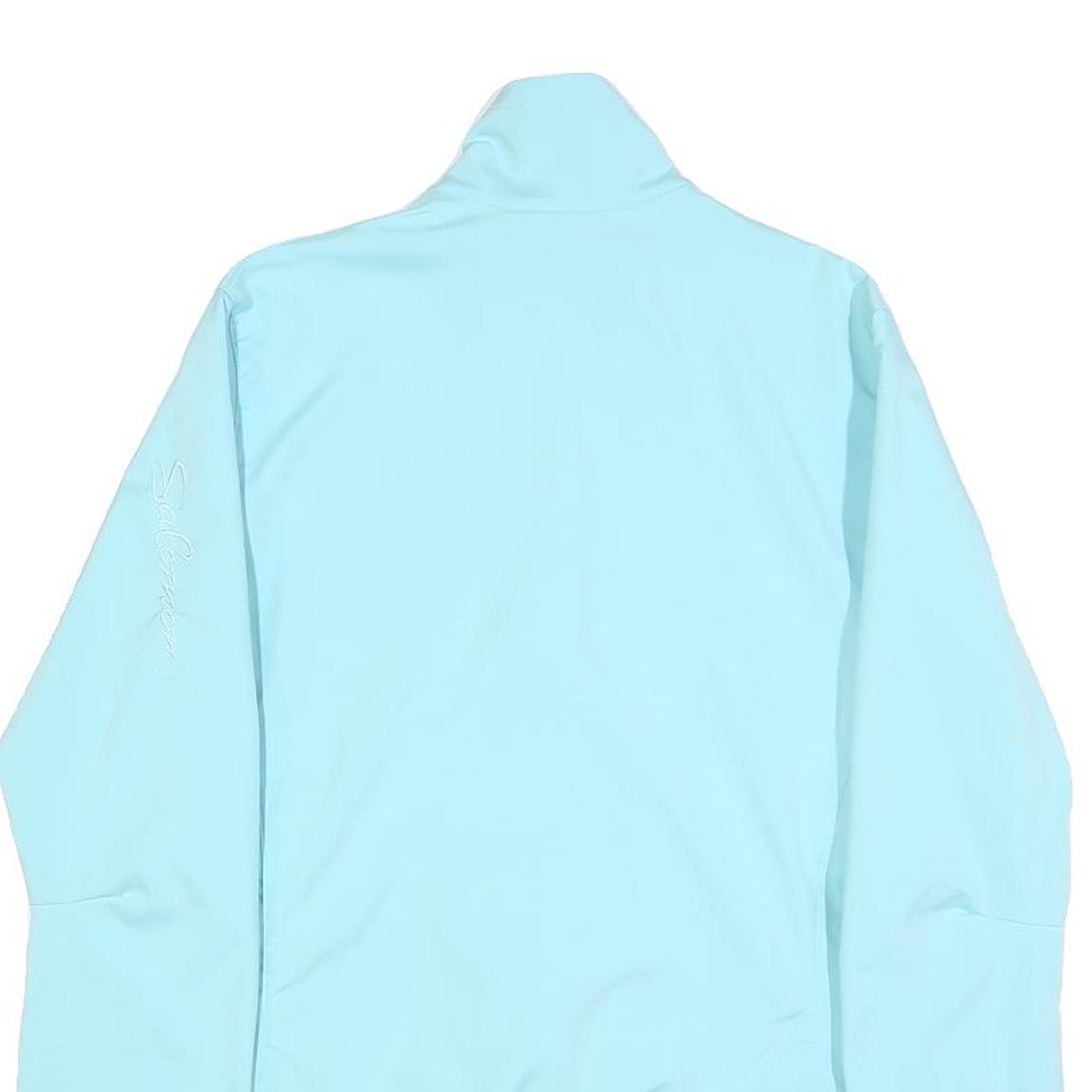 SALOMON Womens Blue Jacket M Polyester Blend Plain Zip Outdoor Sportswear