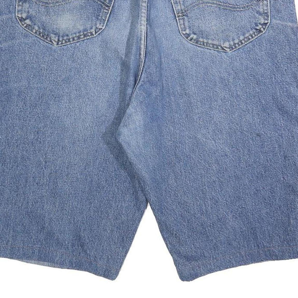LEE Mens Denim Blue Regular Fit Shorts M W34 Classic Cotton Blend Casual