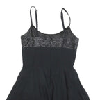 BCBGMAXAZRIA Womens Black Silk Sequined Mini Dress S Evening Party