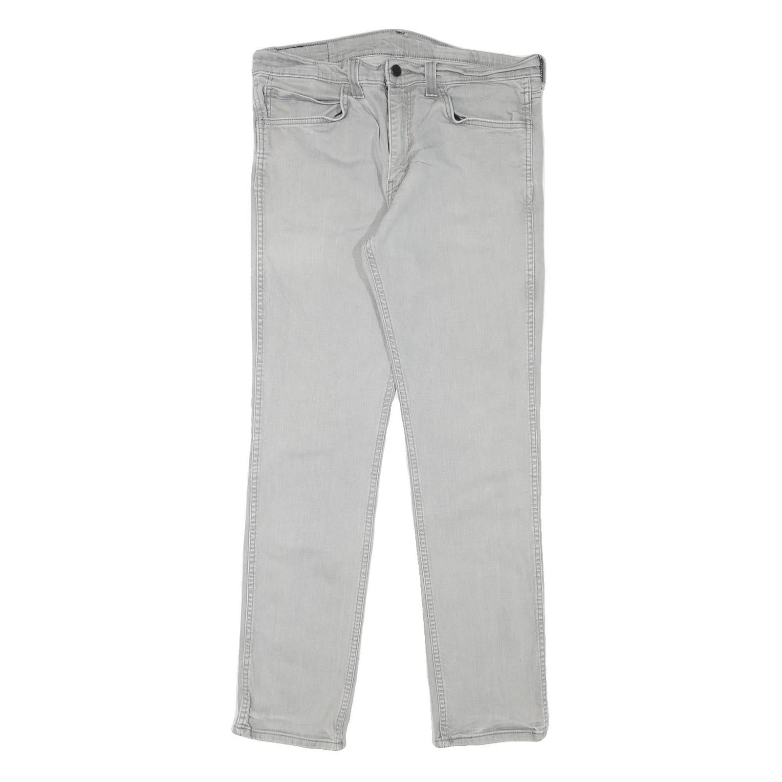 LEVI'S 511 Mens Jeans Grey Slim Skinny Denim W32 L30 Classic Zip Fastening