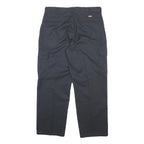 DICKIES Mens Cotton Blend Navy Relaxed Cargo Trousers W36 L30 Durable Workwear