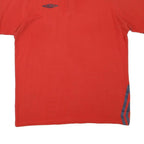 UMBRO Mens Red & Navy Short Sleeve Polo Shirt XL Casual Cotton Blend Sportswear