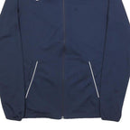 NIKE Mens Navy Blue Jacket S Polyester Blend Plain Zip Pocket Sportswear