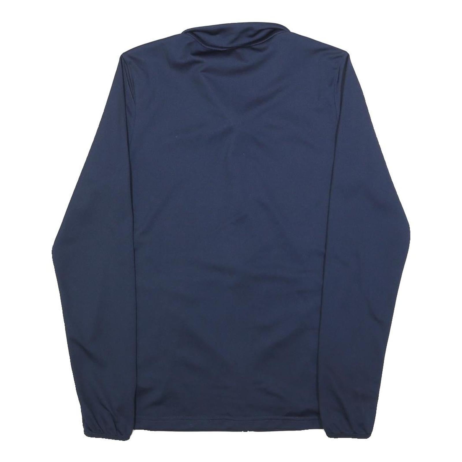 NIKE Mens Navy Blue Jacket S Polyester Blend Plain Zip Pocket Sportswear