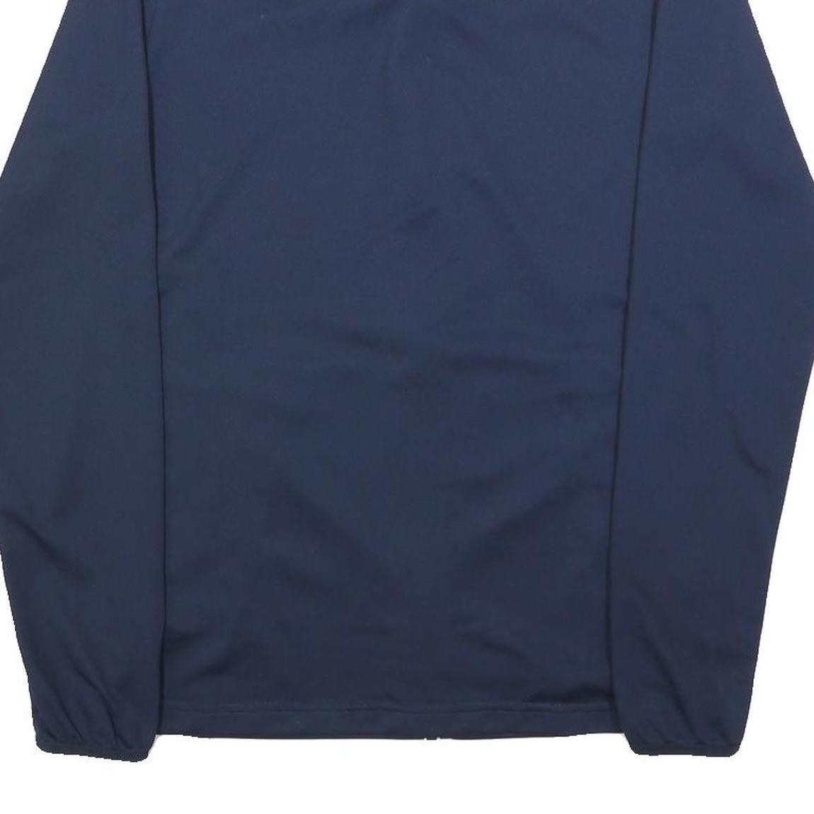 NIKE Mens Navy Blue Jacket S Polyester Blend Plain Zip Pocket Sportswear
