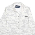 CALVIN KLEIN Womens White & Grey Camouflage Cotton Button Jacket M Casual