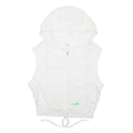 ADIDAS BY STELLA MCCARTNEY Womens White Sleeveless Half Zip Hoodie UK 4 Cotton
