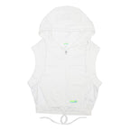 ADIDAS BY STELLA MCCARTNEY Womens White Sleeveless Half Zip Hoodie UK 4 Cotton