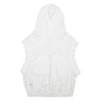 ADIDAS BY STELLA MCCARTNEY Womens White Sleeveless Half Zip Hoodie UK 4 Cotton