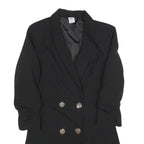 ZEBRA Womens Black Button Jacket XS Polyester Blend Double Breasted Long Sleeve