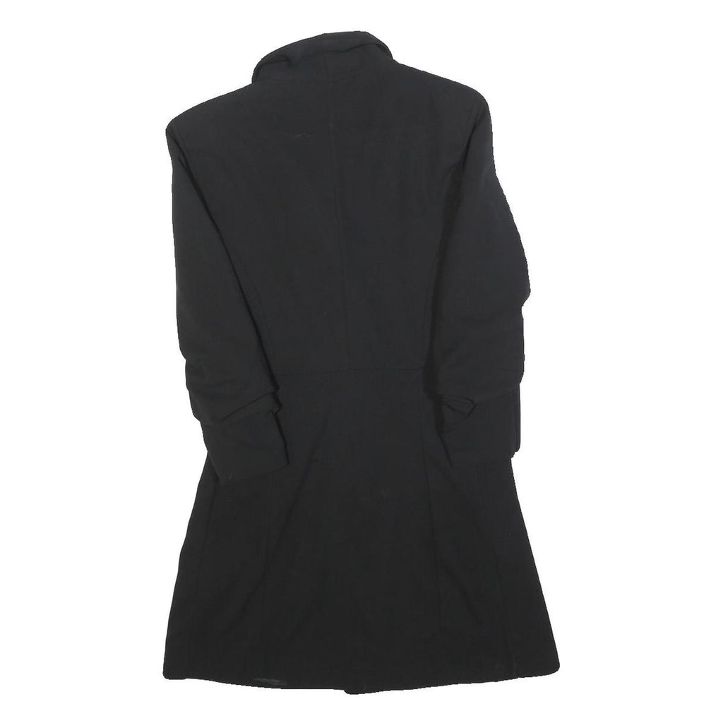 ZEBRA Womens Black Button Jacket XS Polyester Blend Double Breasted Long Sleeve