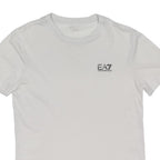 EA7 EMPORIO ARMANI Mens White Crew Neck Short Sleeve S Cotton Blend T-Shirt