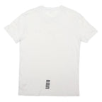EA7 EMPORIO ARMANI Mens White Crew Neck Short Sleeve S Cotton Blend T-Shirt