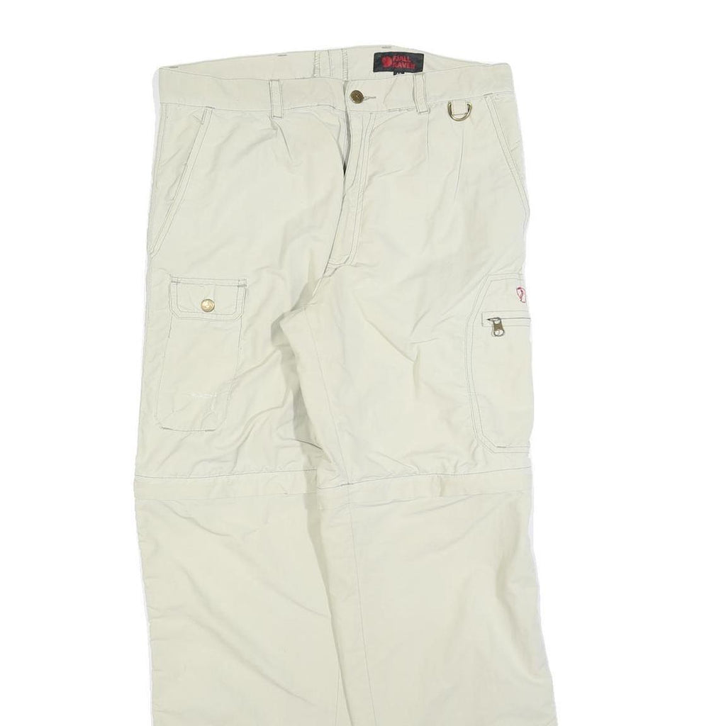 FJALLRAVEN Womens Polyester Blend Cream Regular Straight Trousers W32 L32