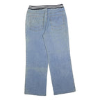 Womens Regular Blue Denim Jeans W32 L32 Cotton Blend Zip Comfortable Casual