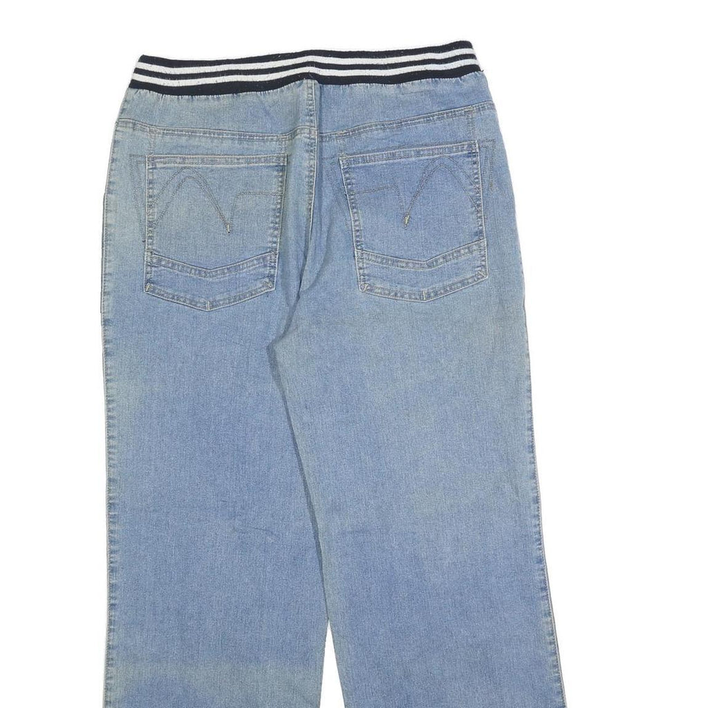 Womens Regular Blue Denim Jeans W32 L32 Cotton Blend Zip Comfortable Casual