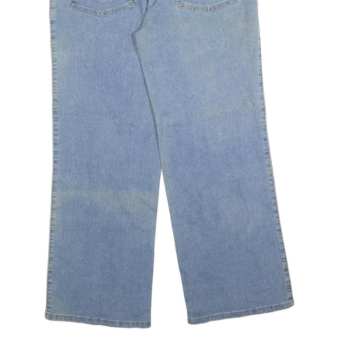 Womens Regular Blue Denim Jeans W32 L32 Cotton Blend Zip Comfortable Casual