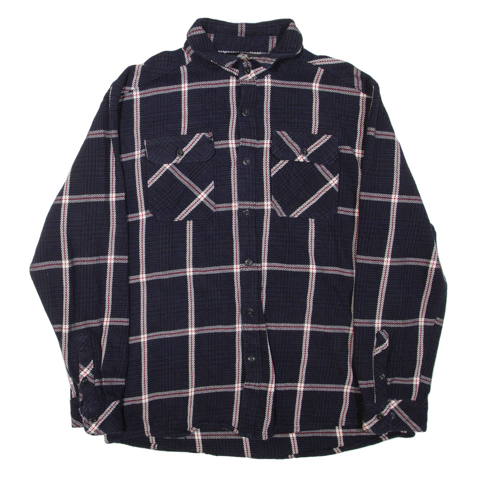 PACIFIC TRAIL Mens Shirt Blue Check Long Sleeve XL
