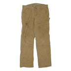 CARHARTT Womens Regular Fit Beige Denim W36 L33 Workwear Zip Closure Jeans