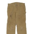 CARHARTT Womens Regular Fit Beige Denim W36 L33 Workwear Zip Closure Jeans