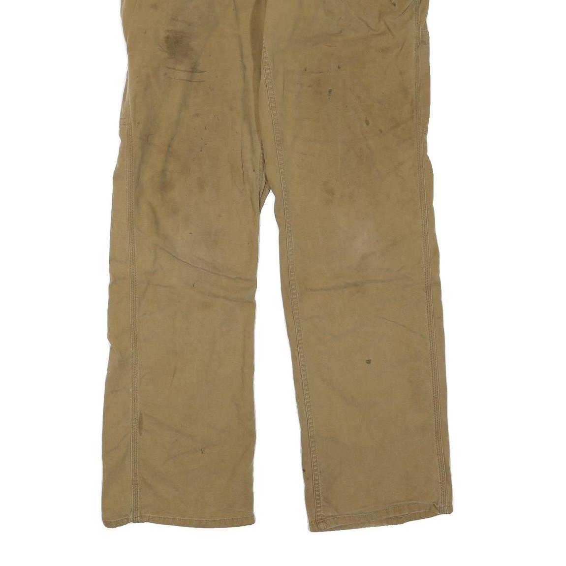 CARHARTT Womens Regular Fit Beige Denim W36 L33 Workwear Zip Closure Jeans